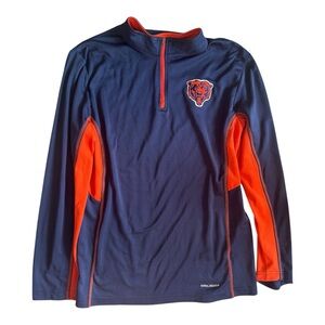 Chicago Bears Majestic NFL 1/4 Zip Lightweight Pullover Size: M